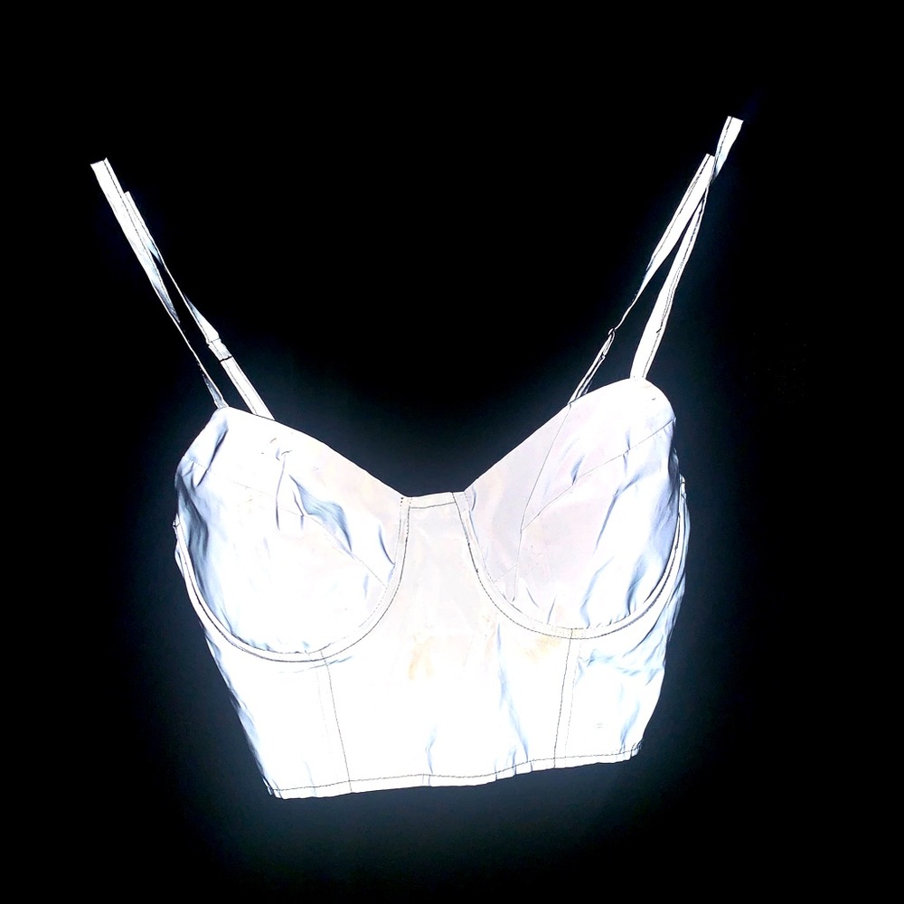 Reflective Crop Top Tank